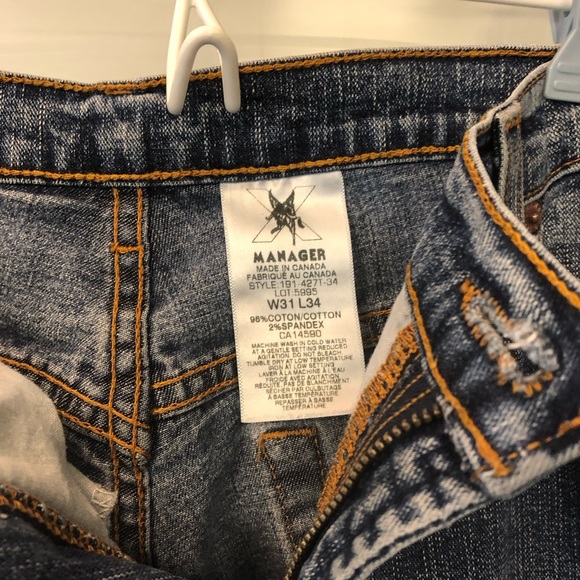 Vintage Manager jeans, medium high rise, flare leg, long. - Picture 3 of 11